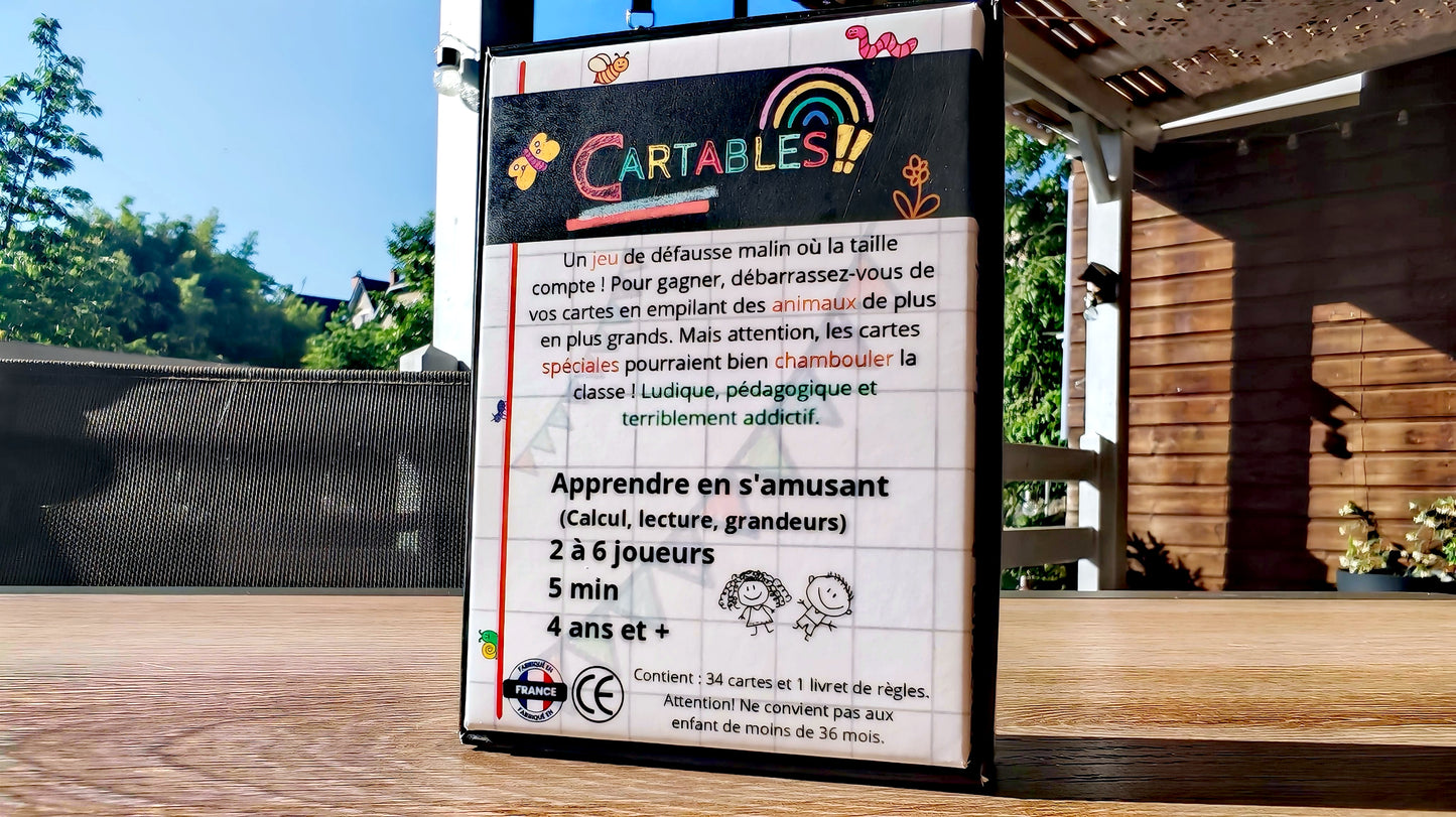 Cartables ! Edition Standard - Jeu de cartes pédagogique et Familial - 2 à 6 joueurs - 4 ans et +
