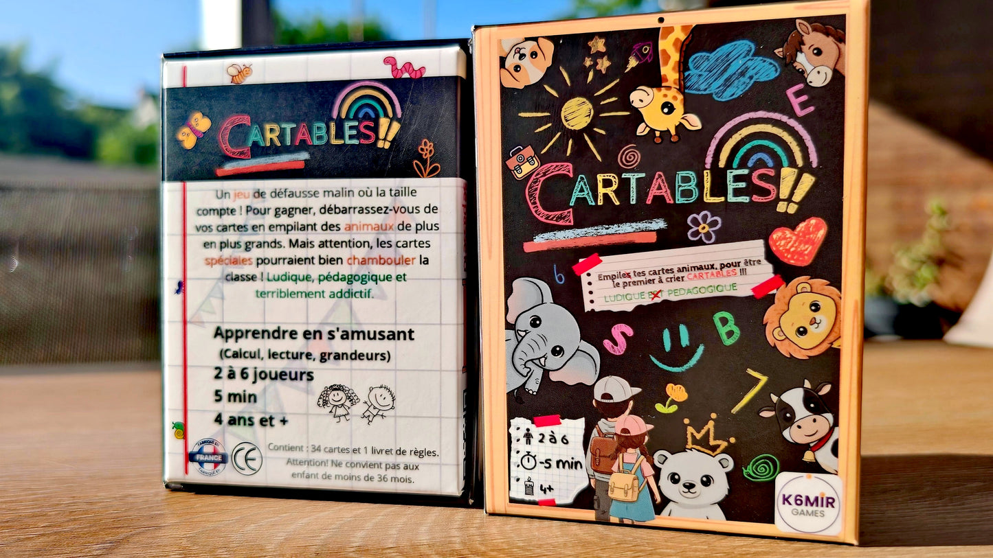 Cartables ! Edition Standard - Jeu de cartes pédagogique et Familial - 2 à 6 joueurs - 4 ans et +