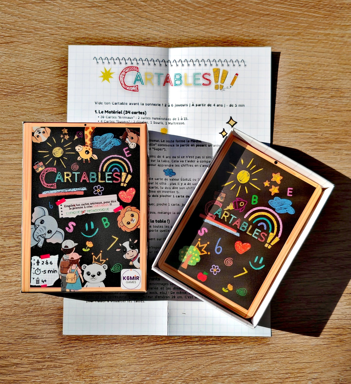 Cartables ! Edition Standard - Jeu de cartes pédagogique et Familial - 2 à 6 joueurs - 4 ans et +